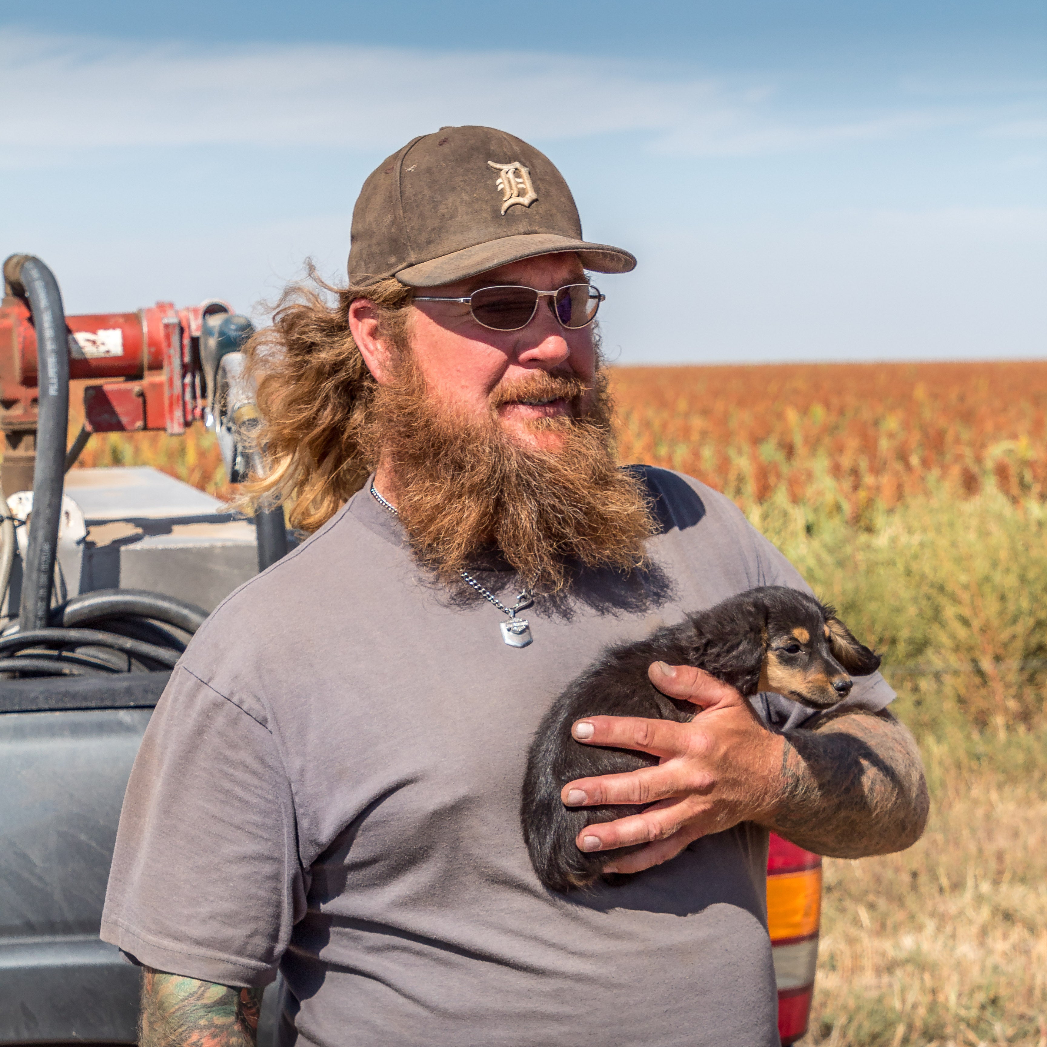 Shane Suppes with his dog