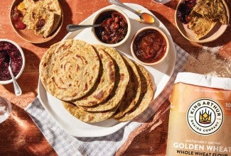 Flakey Paratha made with Golden Whole Wheat Flour