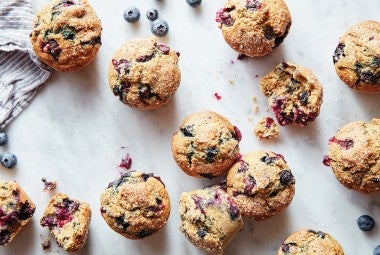 Blueberry Sourdough Muffins