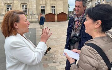 Beauvais, le 7 juillet. Claire Marais-Beuil, nouvelle députée RN de la 1re circonscription de l'Oise, a répondu aux questions des journalistes du New York Times. LP/Patrick Caffin