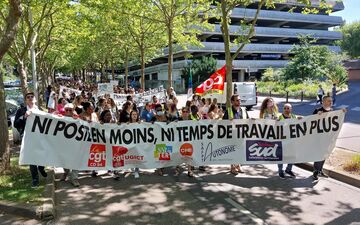 Créteil, le 4 juillet 2022. Près de 500 agents du département opposés à la loi des 1607 heures avaient manifesté avant l'adoption de la réforme. LP/Gérald Moruzzi