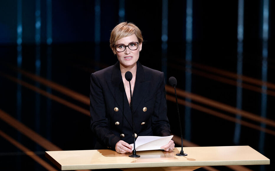 Judith Godrèche est intervenue sur la scène de l'Olympia ce vendredi 23 février 2024 pour dénoncer le silence du cinéma français sur les violences sexuelles dans ce milieu. Reuters/Benoît Tessier