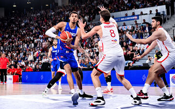 Avec 24 points, 6 rebonds et 4 passes en 20 minutes, Victor Wembanyama a été l'un des grands artisans du succès des Bleus contre la Turquie (96-46) mercredi lors du 1er match de préparation pour les Bleus. Icon Sport/Sandra Ruhaut