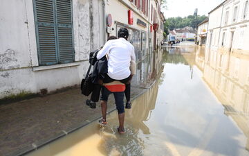 La Ferté Gaucher (Seine-et-Marne), ce samedi. De fortes pluies ont impacté les bassins du Petit-Morin et du Grand-Morin, affluents de la Marne et donc de la Seine, jeudi soir, provoquant une montée éclair des eaux. LP/Olivier Lejeune