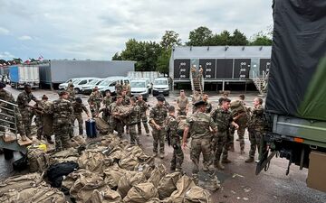 Les militaires installés au camp de Reuilly (ici mardi 9 juillet) seront 4500 au plus fort de la compétition. LP/Candice Doussot