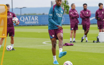 Presnel Kimpembe, ici à l'entraînement collectif du PSG le 23 juillet, n'a pas pris part à la majeure partie des séances collectives de la semaine.