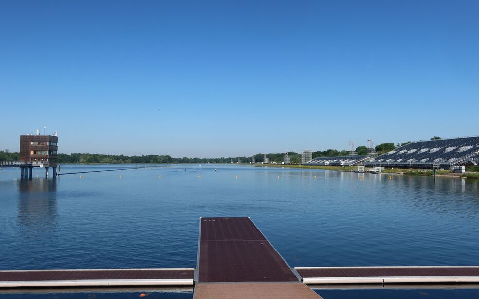 Le bassin de Vaires-sur-Marne pourrait accueillir les épreuves de natation en eau libre lors des Jeux de Paris 2024. LP/Sophie Bordier