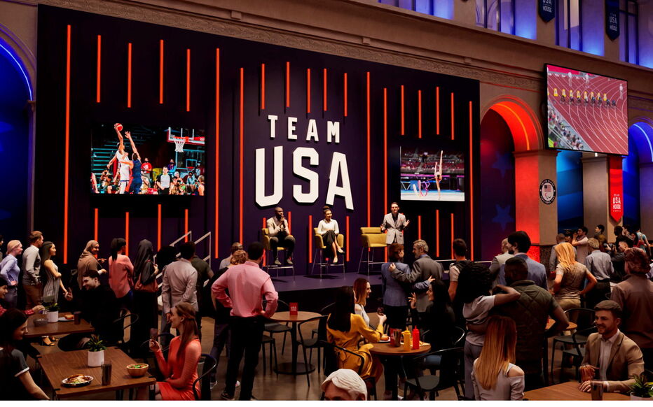 Le Team USA s'est offert le Palais Brongniart, en plein cœur de la Capitale, pour célébrer ses champions lors des Jeux olympiques et paralympiques. DR