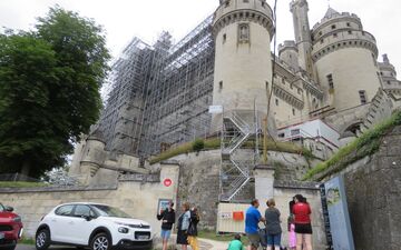 Malgré les travaux et les lourds échafaudages, la saison estivale est jugée très satisfaisante au château de Pierrefonds (ici en juillet 2022). LP/Stéphanie Forestier