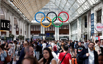 Juin 2024, gare de Lyon (XIIe). La SNCF se prépare à un été «atypique» avec l'arrivée à grande vitesse des Jeux olympiques. Reuters/Benoit Tessier