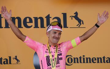 Richard Carapaz a remporté la première victoire d'étape de sa carrière sur le Tour de  France. AFP/Anne-Christine Poujoulat