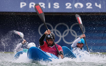 Suite à son faux départ, le marocain est sorti en tête des starting-blocks avant de terminer la course largement en tête. Reuters/ Molly Darlington