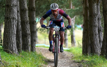 Le Slovaque se bat afin de décrocher une qualification pour l'épreuve de VTT des Jeux olympiques de Paris 2024. Icon sport