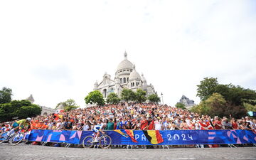 Paris, samedi 3 août 2024. Le parcours de la course en ligne des JO, ici au pied du Sacré Cœur, a forcément donné des idées à Thierry Gouvenou. LP/Olivier Arandel