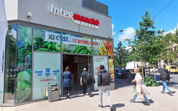 Bagneux, le 21 mai. Intermarché, qui remplace Casino, a rouvert ses portes le jeudi 16 mai, après deux semaines de travaux. LP/Hendrik Delaire