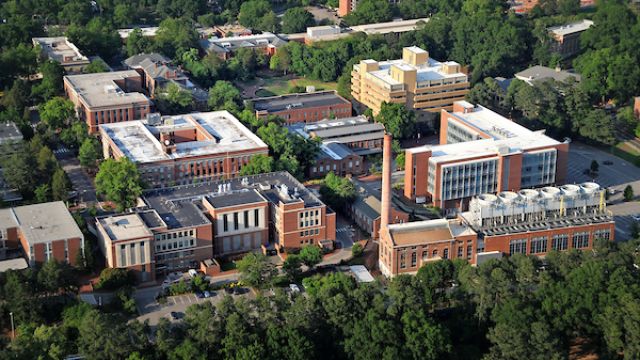 Aerial view of campus