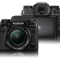 FujiFilm Mirrorless Camera front and rear view