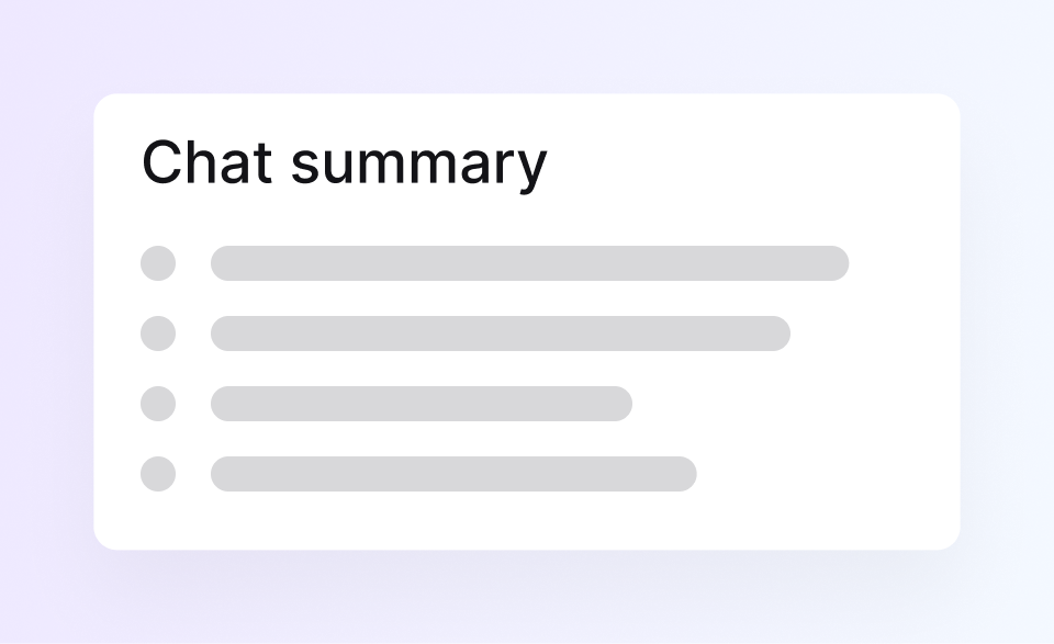 Image décrivant la fonctionnalité du résumé de chat
