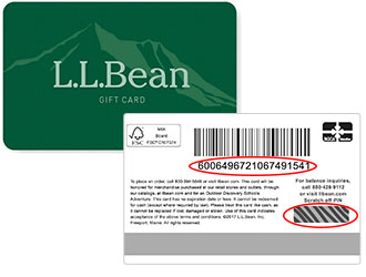 An L.L.Bean Gift card