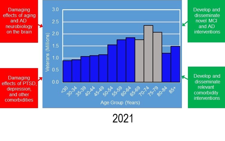 The figure shows the approach that VISN 21 takes in reasearch