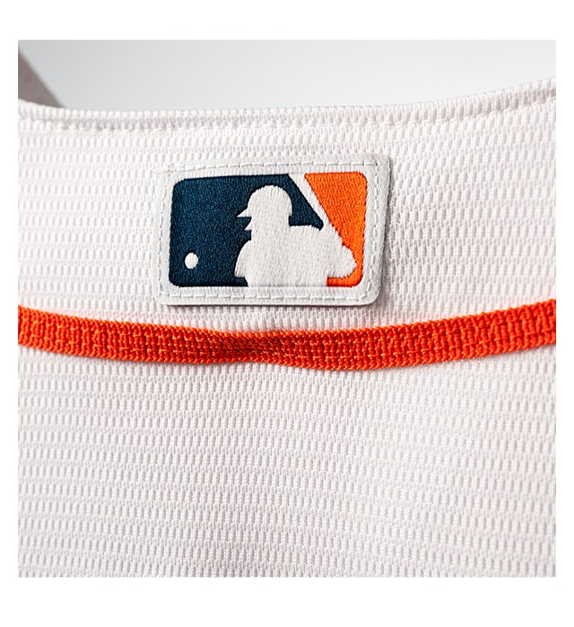 Woven MLB logo sewn-on center back neck for authenticity.