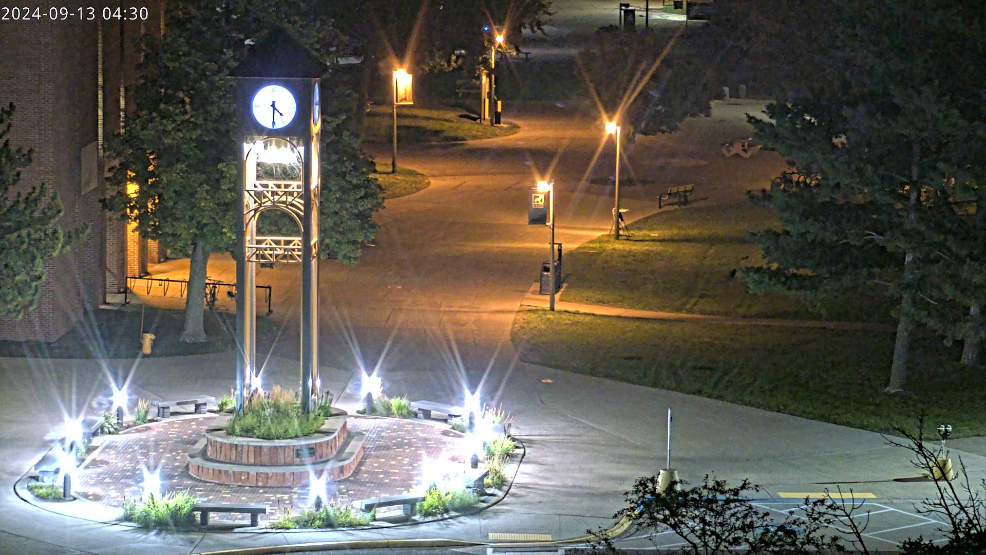 A view of the Bernard Family Clock Tower