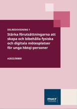 Omslag delrapport 1, Stärka förutsättningarna att skapa och bibehålla fysiska och digitala mötesplatser för unga hbtqi-personer