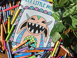 monster coloring page