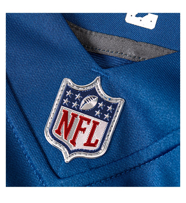 Official metallic NFL Shield sewn-on Chainmaille Mesh Grill.