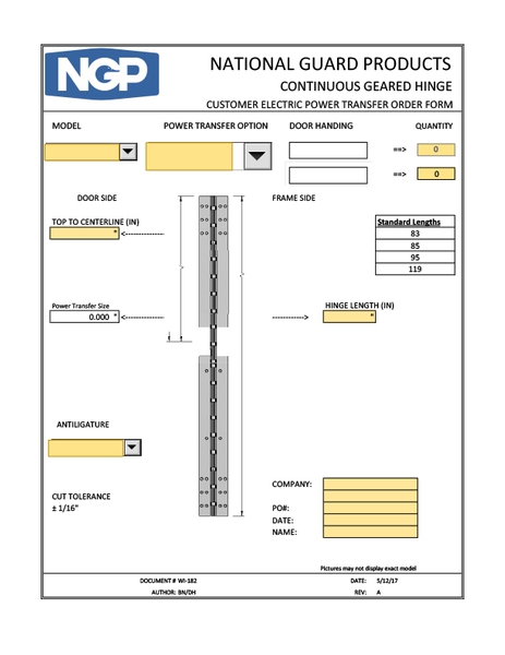 Geared Hinge EPT Prep