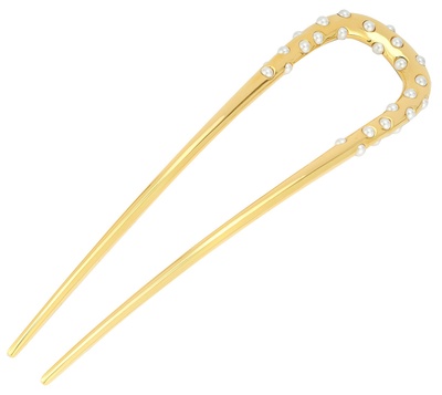 Deborah Pagani Large Pearl DP Pin Gold