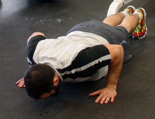 Smokejumper doing push-up