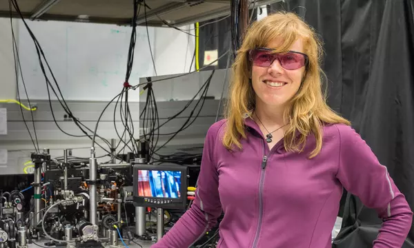 NIST physicist Elizabeth Donley and Compact Atomic Clock