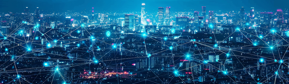 Smart digital city with connection network reciprocity over the cityscape 