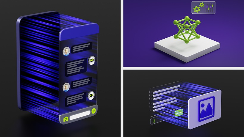 The AI Playground icons representing generative AI models such as NeVA, SDXL, Llama 2 and CLIP