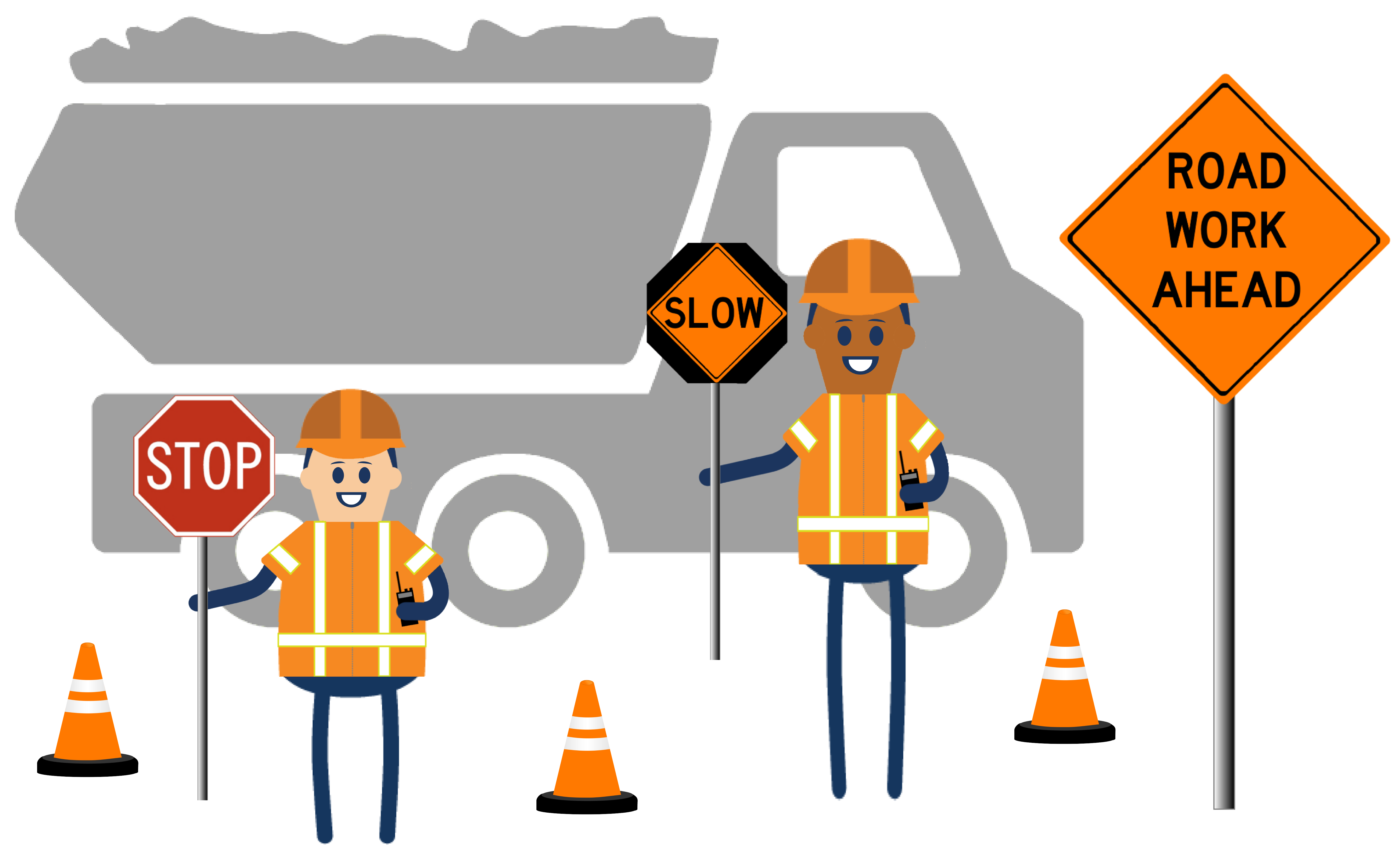 work zone construction icon