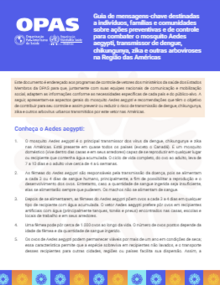 Guia de mensagens-chave destinadas a indivíduos, famílias e comunidades sobre ações preventivas e de controle para combater o mosquito Aedes aegypti, transmissor de dengue, chikungunya, zika e outras arboviroses na Região das Américas