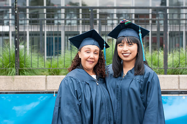 Students at graduation