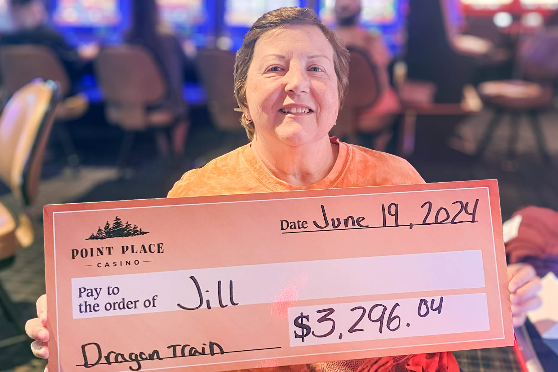 Jill won $3,296