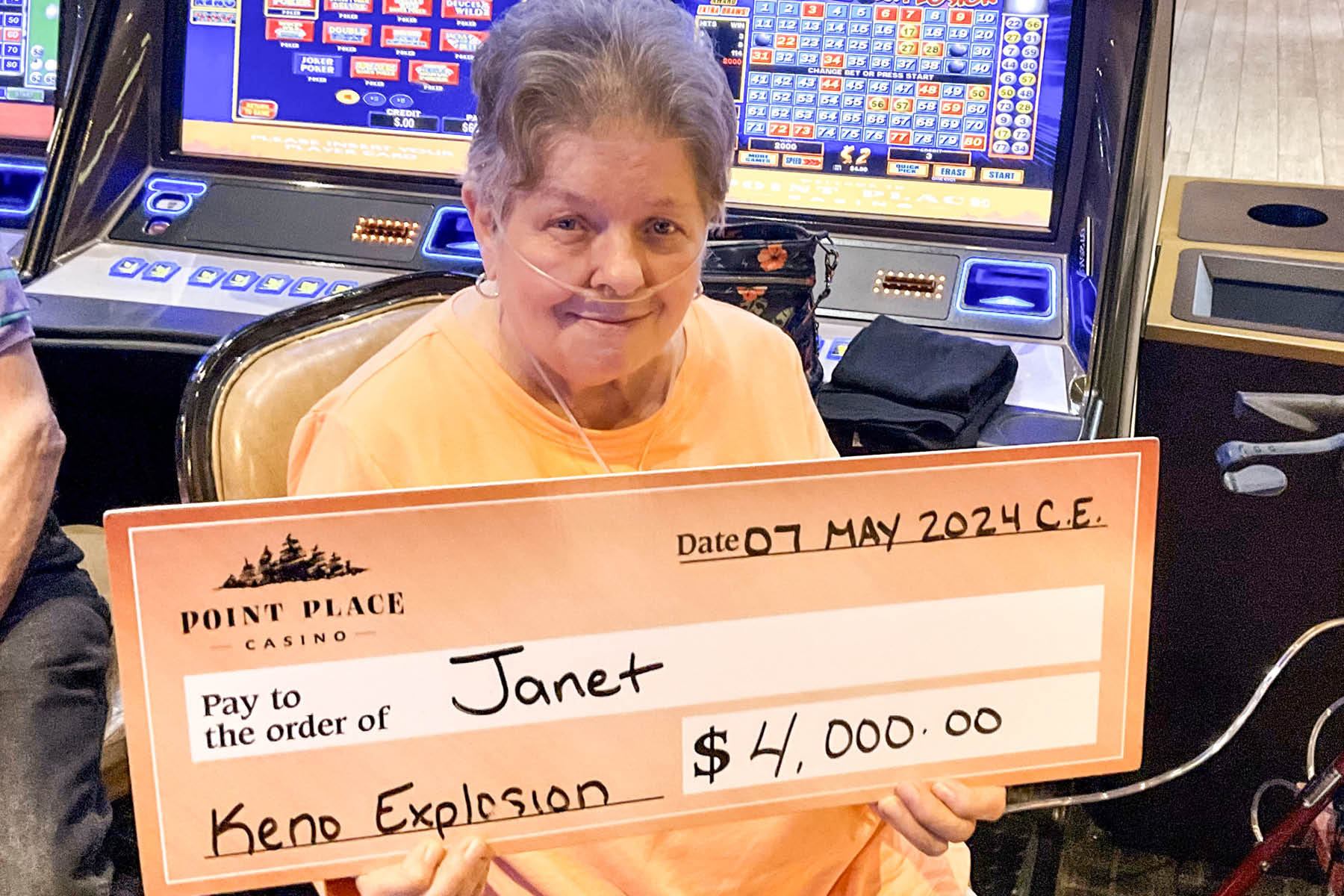 Janet won $4,000