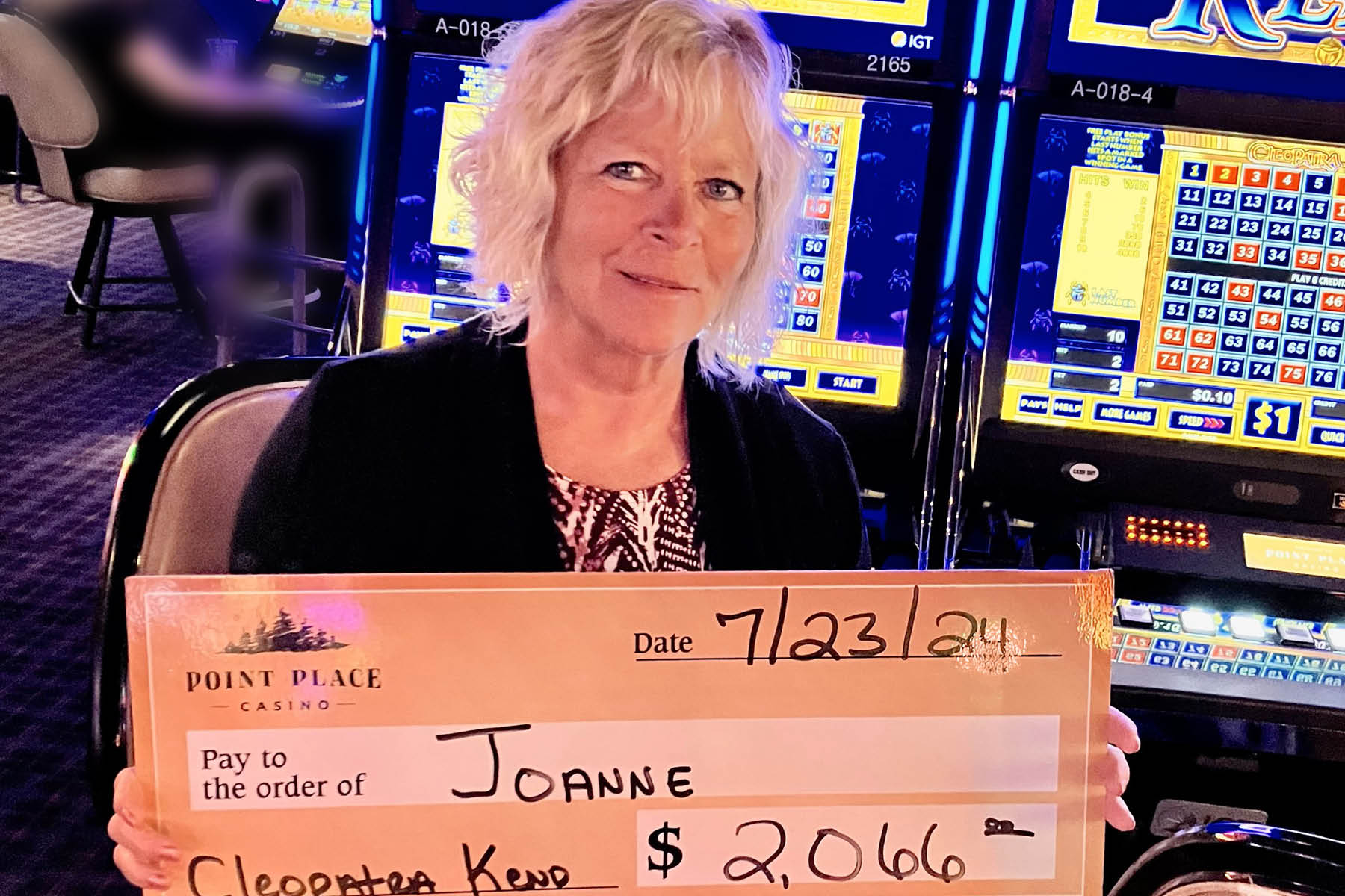 Joanne won $2,066