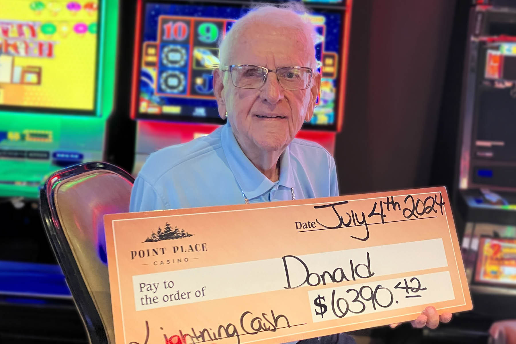 Donald won $6,390