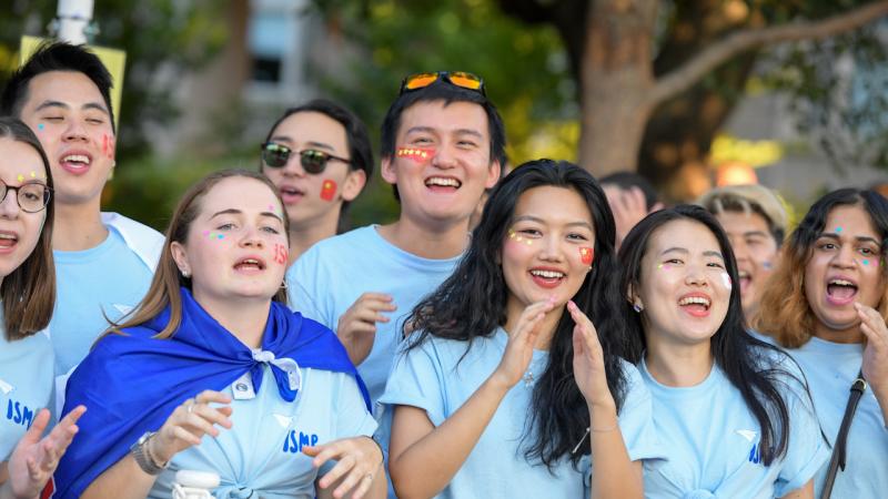 A group of students