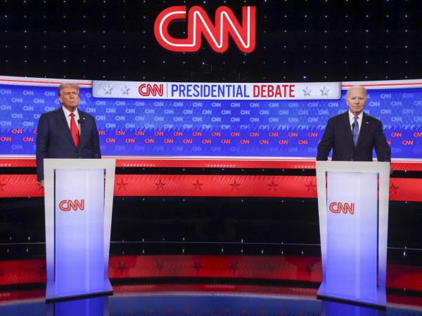 Donald Trump y Joe Biden en el primer debate presidencial de Estados Unidos