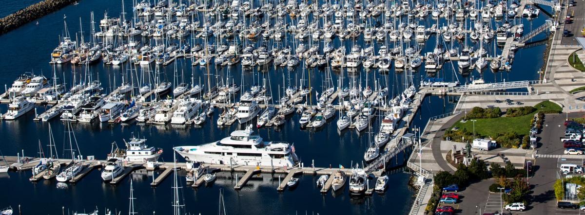 Superyacht at Shilshole Bay Marina