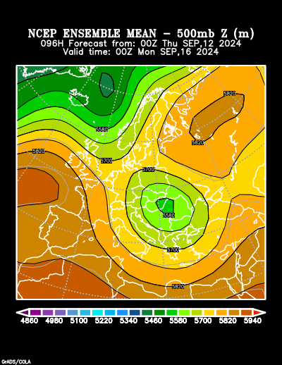 NCEP Ensemble t = 096 hour forecast product