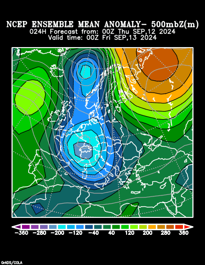 NCEP Ensemble t = 024 hour forecast product