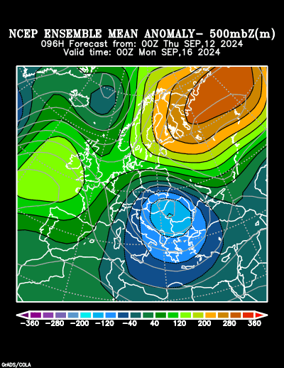 NCEP Ensemble t = 096 hour forecast product