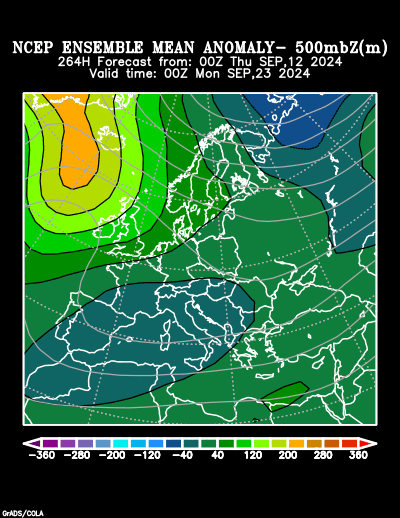 NCEP Ensemble t = 264 hour forecast product