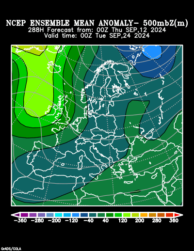 NCEP Ensemble t = 288 hour forecast product